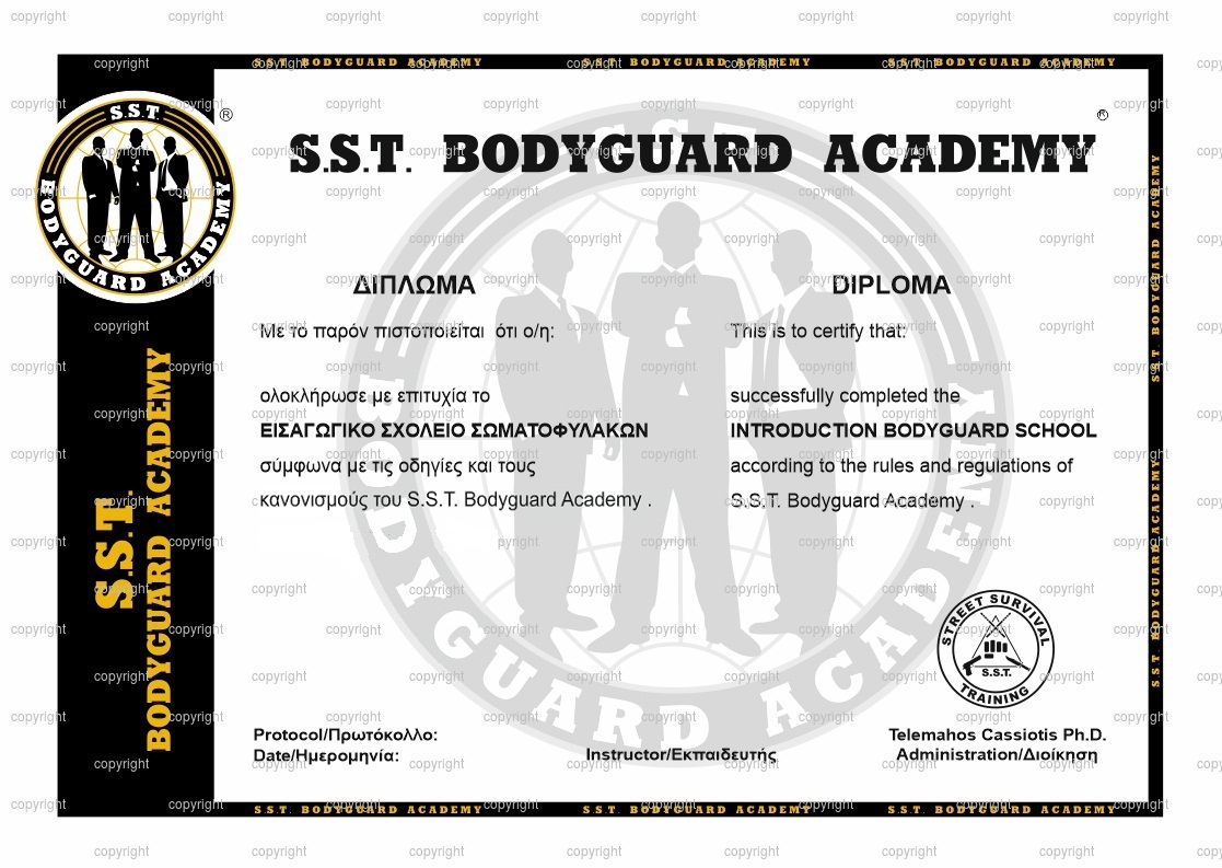 sst bodyguard academy newest diploma 2